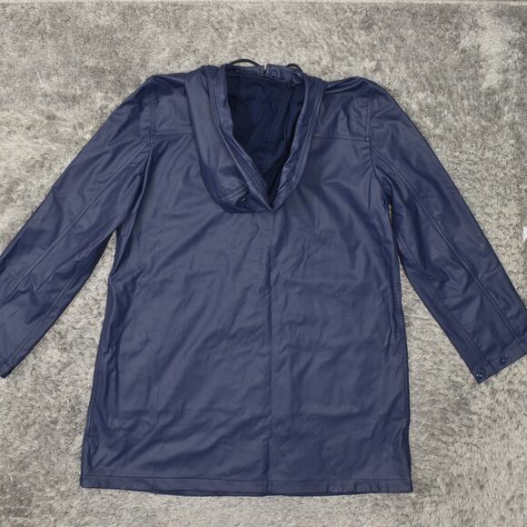 GAP Women's Size M Windbreaker Jacket Blue Polyester Zip Hooded Long Sleeve - Picture 6 of 8
